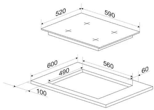 купить Встраиваемая поверхность газовая Hansa BHGI630301 в Кишинёве 