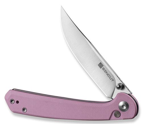 купить Нож походный Sencut S25007-3 Skelfin, G10 roz pudrat, Button Lock в Кишинёве 