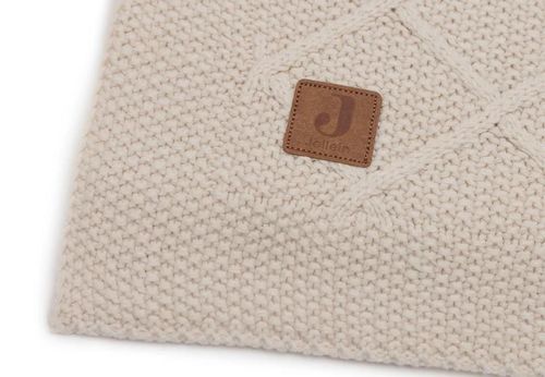 cumpără Lenjerie de pat pentru copii Jollein 516-511-68038 Paturica Check Knit Oatmeal, 75x100cm în Chișinău 