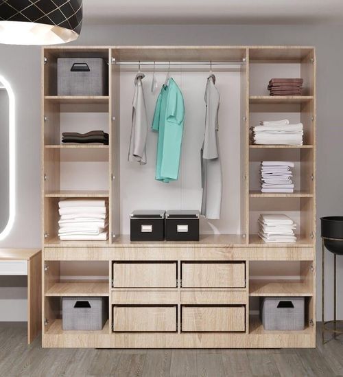 cumpără Dulap Bayro Harmony 2000x2200x550 cu sertare sonoma în Chișinău 