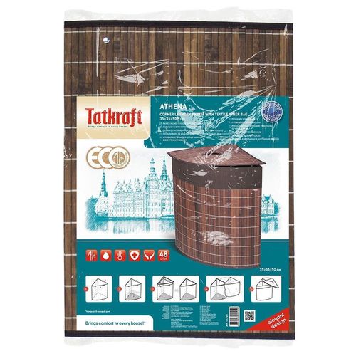 купить Корзина для белья Tatkraft 11250 ATHENA cu capac 48l 35x35x50cm в Кишинёве 