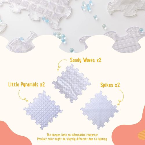 cumpără Covoraș de joacă Ortoto OTO-S-ICE Ortopedic-Puzzle Ice Relaxing Massage (6pcs) în Chișinău 