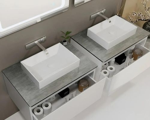 купить Шкаф под умывальник Bayro Wings 800 под столешницу белый мат в Кишинёве 