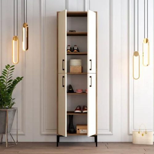 cumpără Raft pentru încălțăminte Trendy Berlin A, Nuc, Crem 60x200x35cm în Chișinău 