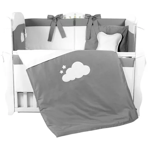 cumpără Lenjerie de pat pentru copii PernaMea Set lenjerie 8 piese Satin Urs Gri (PM.101608/1) în Chișinău 