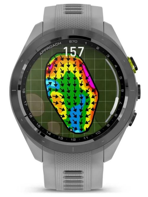 cumpără Ceas inteligent Garmin Approach® S70 42 mm Black Ceramic Bezel with Powder Grey Silicone Band (010-02746-11) în Chișinău 