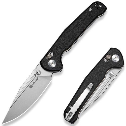 купить Нож походный Sencut S25046-2 Glenspar, G10 Shredded negru, Crossbar Lock в Кишинёве 