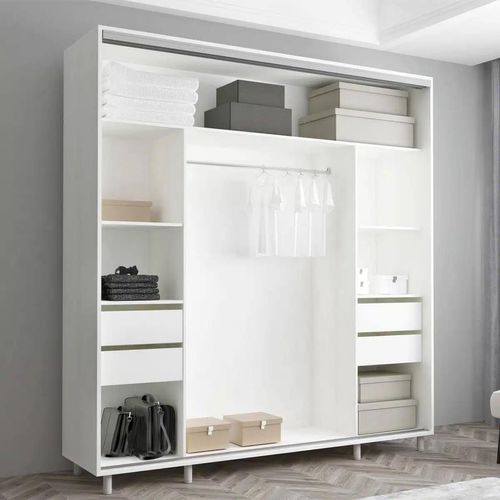 купить Шкаф Mobildor-Lux Раздвижные двери Aron-S из ДСП (190x60x230H см) Антрацит в Кишинёве 