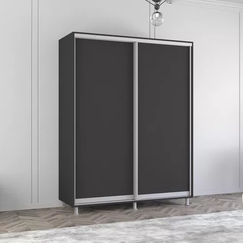 купить Шкаф Mobildor-Lux Раздвижные двери Aron-P из ДСП (150x60x220H см) Антрацит в Кишинёве 