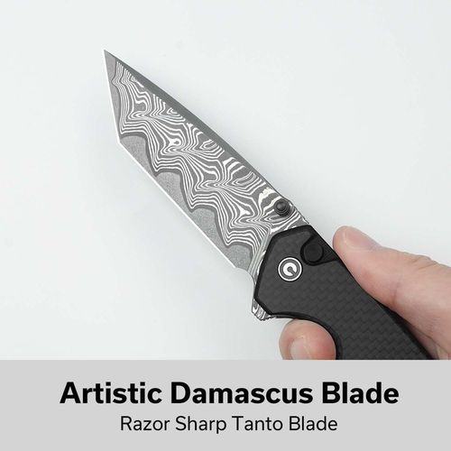 купить Нож походный Civivi C19059C-DS1 Brazen, G10 carbon fiber, Button Lock в Кишинёве 