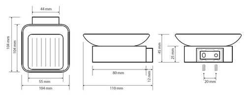 купить Мыльница Bemeta Solo sticla perete 139108032 в Кишинёве 