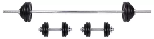 купить Гантель inSPORTline 3582 Set gantere + haltere cu valiza 50 kg 9364 в Кишинёве 