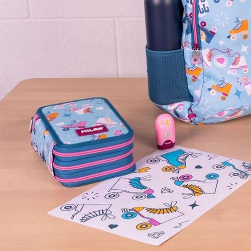 купить Школьный пенал Milan 081364RL2 Penar Roller (3 compart., echipat) в Кишинёве 