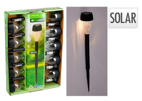 купить Светильник уличный ProGarden 20859 Set felinare pe baterie solara Cui, H31cm, 10buc, negru в Кишинёве 