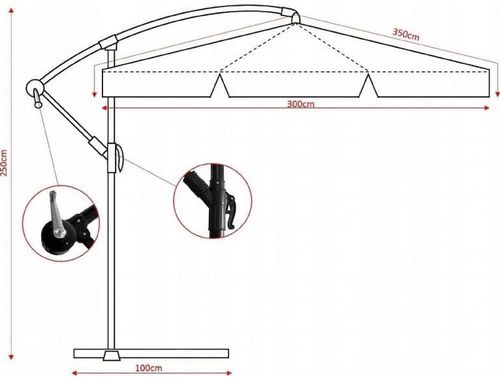 cumpără Umbrelă de gradină GardenLine GAO2859 Green în Chișinău 