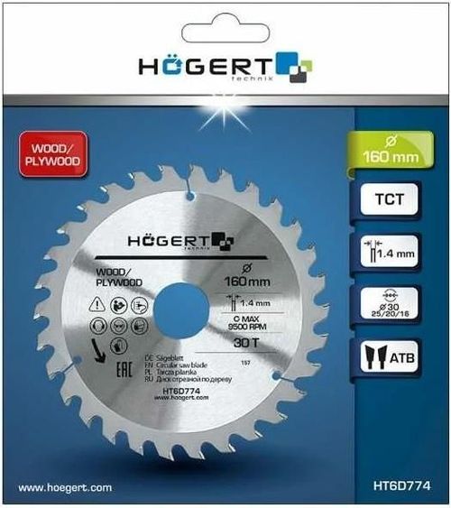 cumpără Disc de tăiere Hoegert HT6D774 Panza ferastrau circular 160x30x30 în Chișinău 