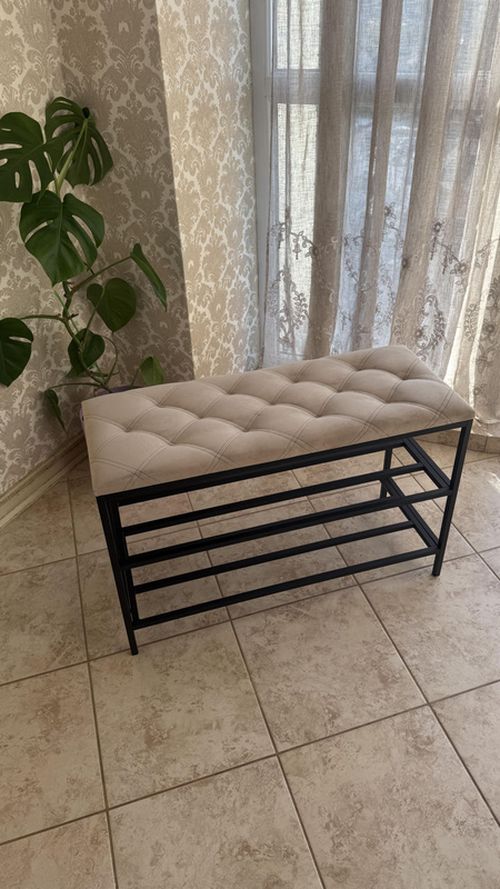 cumpără Raft pentru încălțăminte Nex Home Pantofar 3 nivele, metal, max.150kg, 100x32x52cm, 24 Bej inchis în Chișinău 