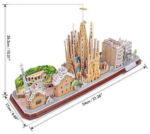 купить Конструктор Cubik Fun MC256h 3D Puzzle City Line Barcelona в Кишинёве 