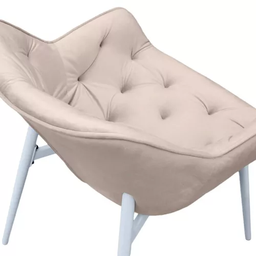 cumpără Scaun Deco Lotus Catifea Capucino+White Legs în Chișinău 