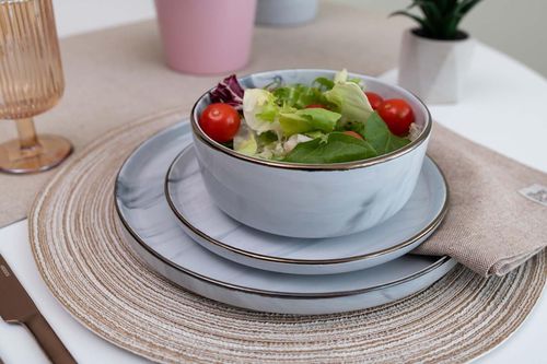 cumpără Farfurie Ardesto AR2919MRW Marmo, 19 см, белая, керамика în Chișinău 