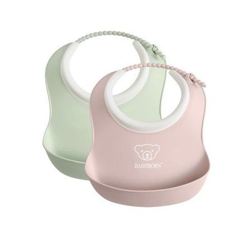 Set 2 bavete BabyBjorn Powder Green/Powder Pink 