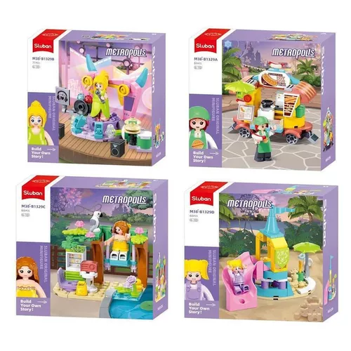 cumpără Set de construcție Sluban B1329 Set de constructie Mini seturi de joaca 4 modele de la 51 pina la 100elem. în Chișinău 