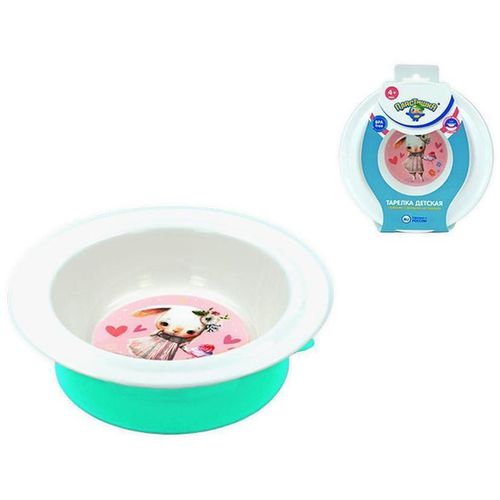 cumpără Seturi pentru hrănire bebelușilor Бытпласт 46737 Тарелка детская глубокая Пластишка în Chișinău 