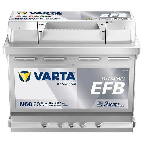 cumpără Acumulator auto Varta 60AH 640A(EN) Terminale 0 (242x175x190) S6 005 EFB (560500064K262) în Chișinău 