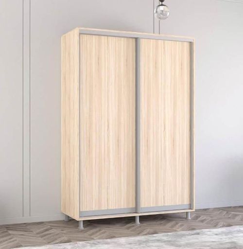 купить Шкаф Mobildor-Lux Раздвижные двери Aron-P из ДСП (160x60x200H см) Бриллиантовый белый (см) Sonoma в Кишинёве 