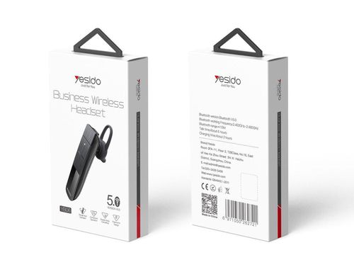 купить Гарнитура беспроводная Bluetooth Yesido YB06, Black в Кишинёве 