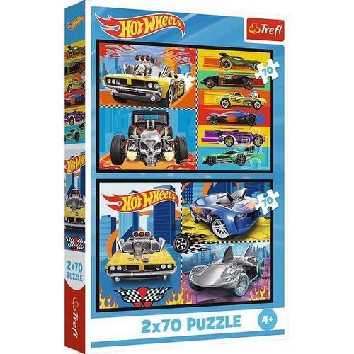cumpără Puzzle Trefl 34442 Puzzles 2x70 Toy cars, Hot Wheels în Chișinău 