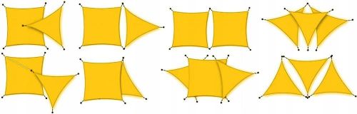 cumpără Umbră pentru grădină Jumi OM-631465 Pinza de umbra triunghiulara (galben) 3.6x3.6x3.6m în Chișinău 