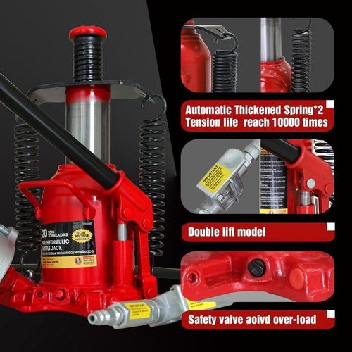 купить Домкрат Torin TQ20006D, бутылочный пневмагидравлический, низкий, 180-320мм. 20т. в Кишинёве 