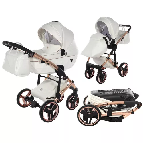 cumpără Сărucior pentru copii Junama Fluo Line V3 Indyvidual 16 White Rose în Chișinău 