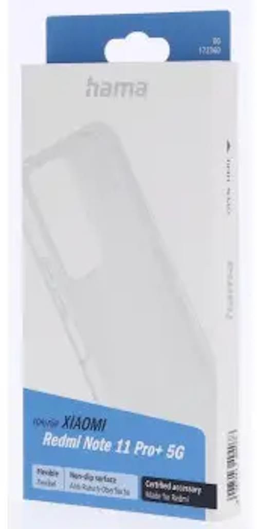 купить Чехол для смартфона Hama 172360 Crystal Clear Cover for Xiaomi Redmi Note 11 Pro+ 5G, transparent в Кишинёве 