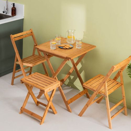 купить Стул 5five 55785 Scaun pliabil 39.5x30x44cm, max 140kg, bambus в Кишинёве 