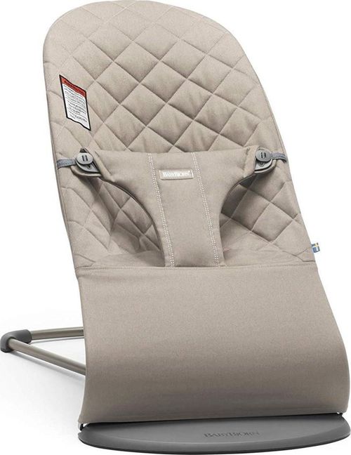 купить Детское кресло-качалка BabyBjorn 606117A Balansoar Bliss Sand Grey, Bumbac cu bara de jucarii в Кишинёве 