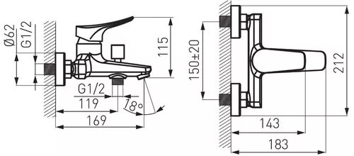 cumpără Baterie pentru cadă Ferro ESPACIO BES1 (cada/duș) în Chișinău 