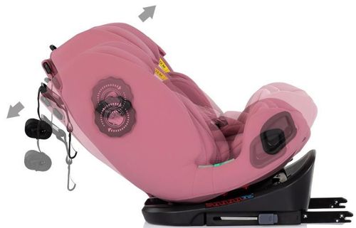 cumpără Scaun auto Chipolino STKTHG02605PP I-Size 40-150cm Isofix 360 Techno iGrow powder pink în Chișinău 
