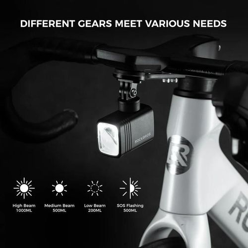 купить Аксессуар для велосипеда Rockbros Lumină frontală bicicletă 1000LM cu display și cut-off beam в Кишинёве 