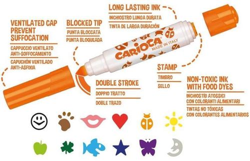 купить Набор для творчества Carioca 56849 Набор штампов Stamperello, 12 шт. в Кишинёве 