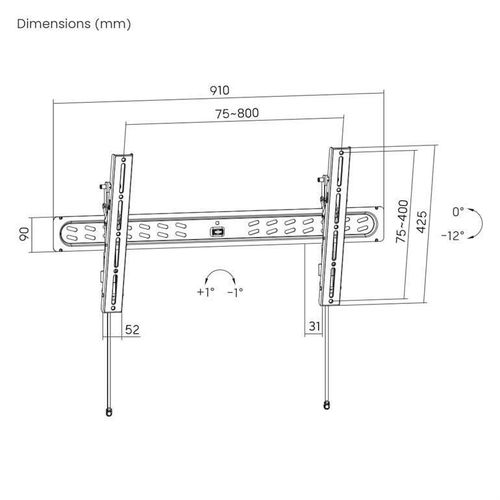 cumpără Suport TV de perete Gembird WM-95T-PRO-01 în Chișinău 