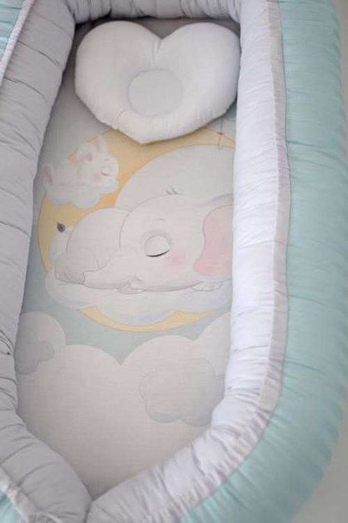 купить Гнездо для новорожденных Veres 450.180 Elephant в Кишинёве 