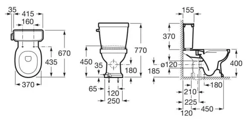 купить Унитаз Roca Carmen Rimles A3420A70000 в Кишинёве 