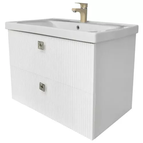 cumpără Dulap pentru lavoar Mashtab 11999 Toledo (Sava) suspendat cu 2 sertare 800x470x580 Alb în Chișinău 