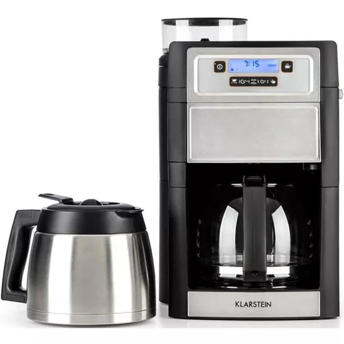 купить Кофеварка Klarstein Кофеварка + термочайник Aromatica II Duo Inox/Black в Кишинёве 
