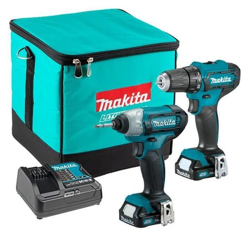 купить Шуруповёрт Makita CLX224SA Set (df333dz+dt110dz+dc10sb+bl1021x2+cuti) в Кишинёве 