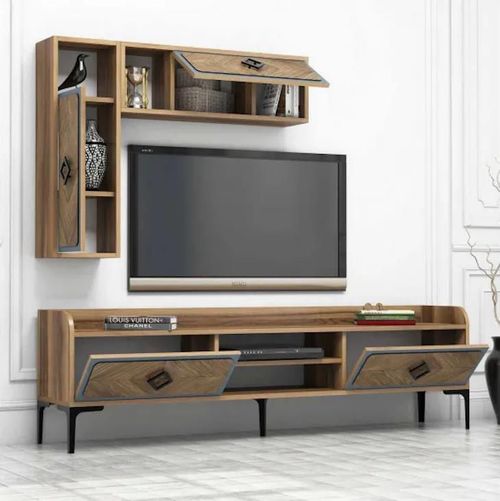 купить Тумба напольная для TV Trendy Samba, Albastru 180x52x35cm в Кишинёве 