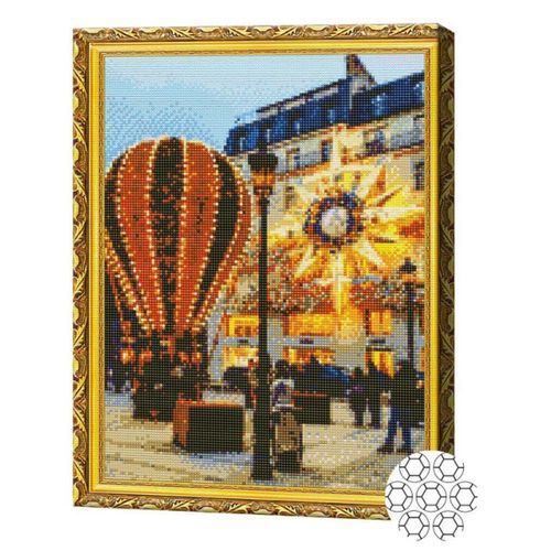 купить Картина по номерам Art Gallery GA84756 Mozaic cu diamante 40x50cm Luminile sarbatorilor в Кишинёве 
