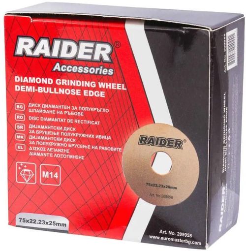 cumpără Disc de șlefuire Raider 209958 Disc abraziv diamantat (semi-rotund) 75x22,23x25 în Chișinău 